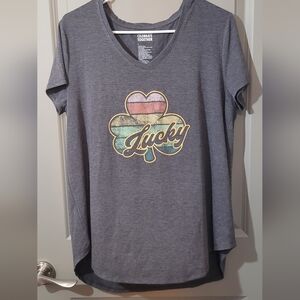 Lucky Graphic Gray T-Shirt